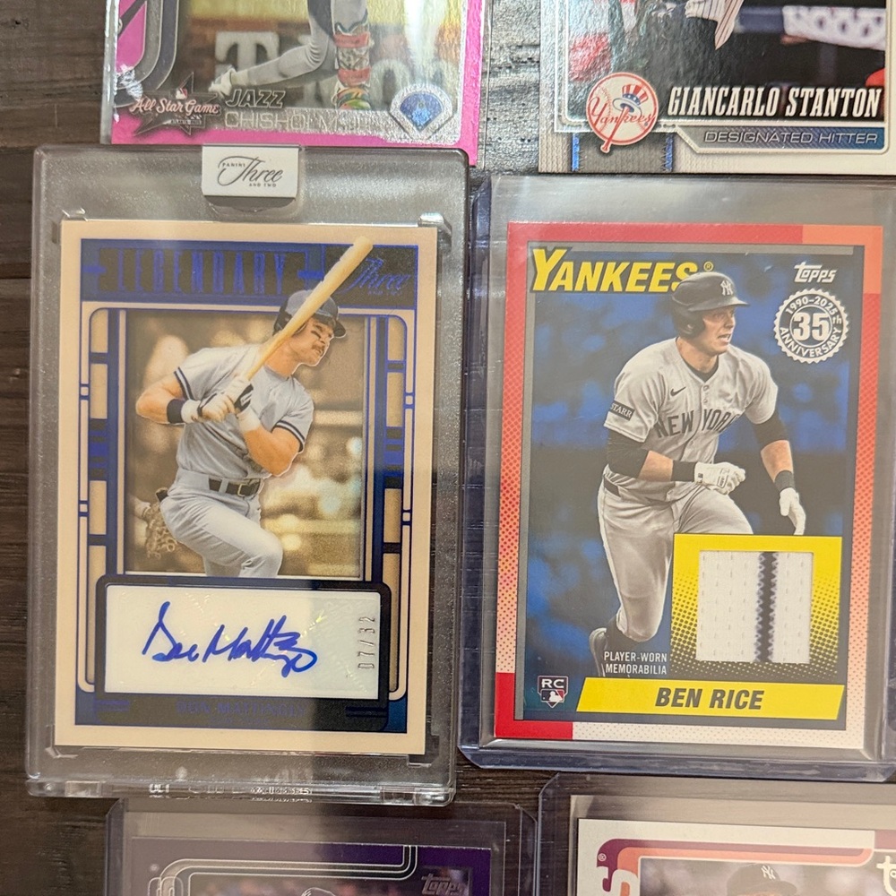 Don Mattingly Auto to 32 w Yankee Lot Baseball Sportscards Trading Panini 
Topps - Picture 11 of 15
